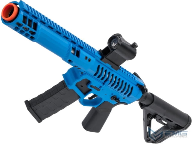 EMG F-1 Firearms PDW Airsoft AEG Training Rifle w/ eSE Electronic Trigger RS-3 350 FPS Blue/Black - EMG