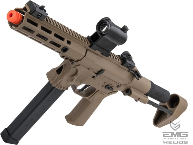 EMG Helios Sharps Bros Licensed Jack9 Polymer Receiver Advanced EFCS Caliber Carbine Airsoft AEG Pistol M-LOK SBR Dark Earth Large - Emg Helios