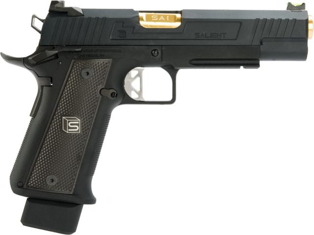 EMG Salient Arms International 2011 DS Full Auto Select Fire GBB Pistol 5.1 Green Gas Black Medium - EMG