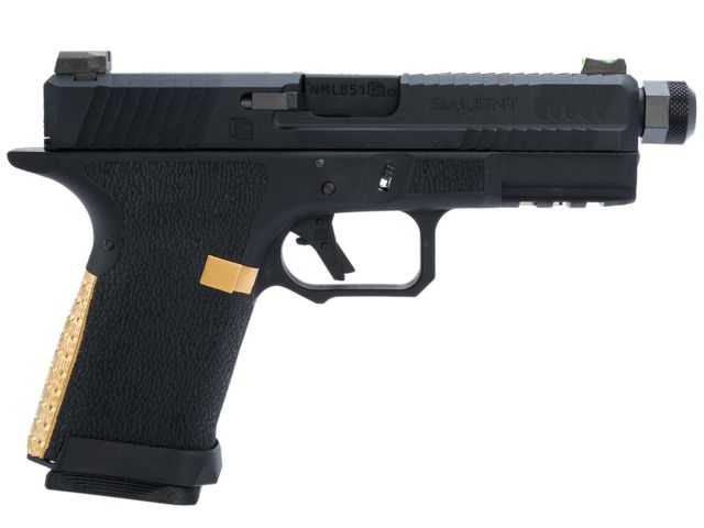 EMG Salient Arms International Blu Compact Airsoft Training Weapon w/Green Gas Mag Black Medium - EMG