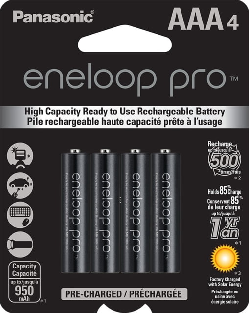 Eneloop Pro AAA - 4 Pack 3rd Generation Black - Eneloop
