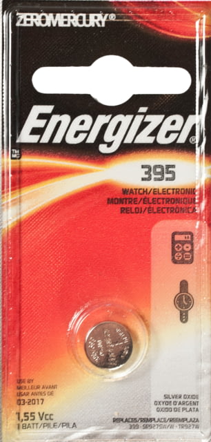 Energizer 1.5 Volt Silver Oxide Zero Mercury Button Cell Battery 395BPZ