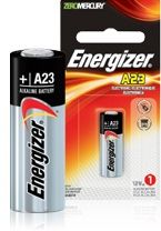 Energizer Mini Specialty Battery, 12 Volt, A23, Zero Mercury, A23BPZ