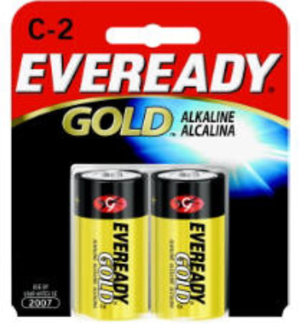 Energizer Eveready Gold C Batteries 1.5 Volts, 2 Pack