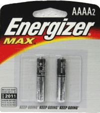 Energizer Max Alkaline AAAA Batteries for Pen Lights E96BP-2