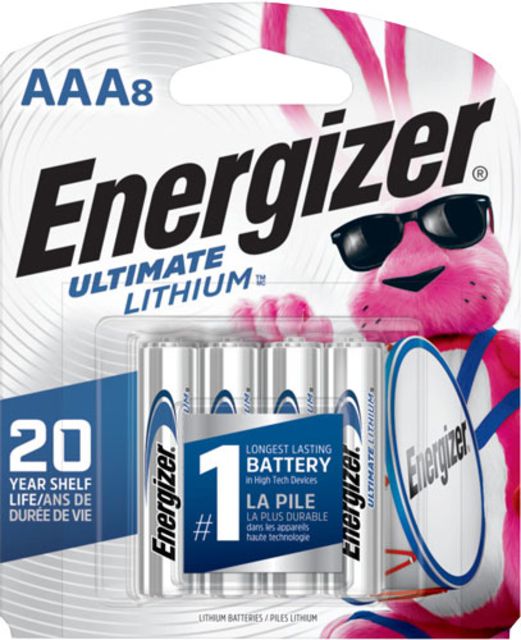 Energizer Ultimate Lithium Batteries AAA, 8-pack, L92SBP8