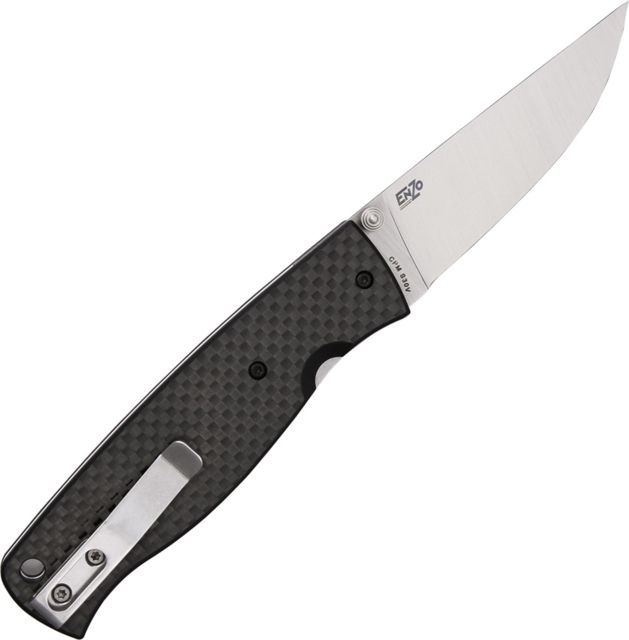 Enzo Birk 75 Linerlock Carbon Fiber Folding Knife3in Black Carbon Fiber Handle - Enzo