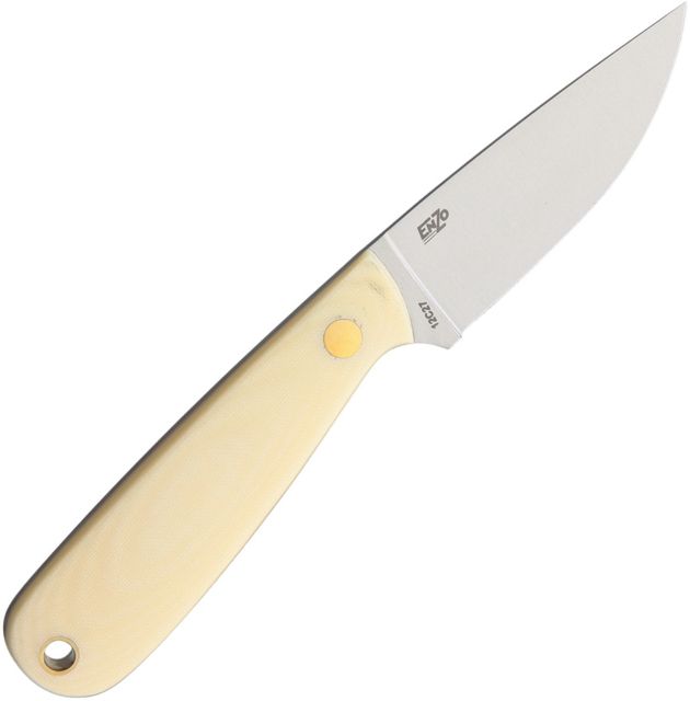 Enzo Necker 70 Ivory Micarta Fixed Blade Knife 6in 2.5in Sandvik 12C27 Steel Ivory Micarta Handle - Enzo