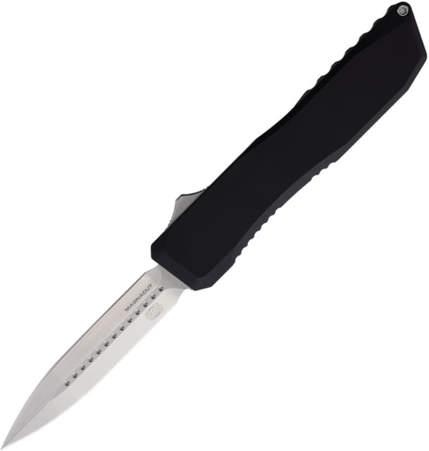 EOS Auto Harpoon OTF Automatic Folding Knife 3.6in MagnaCut Steel Satin Dagger Blade Black DLC Aluminum Handle AUTO BLACK AND SATIN DAGGER - Eos