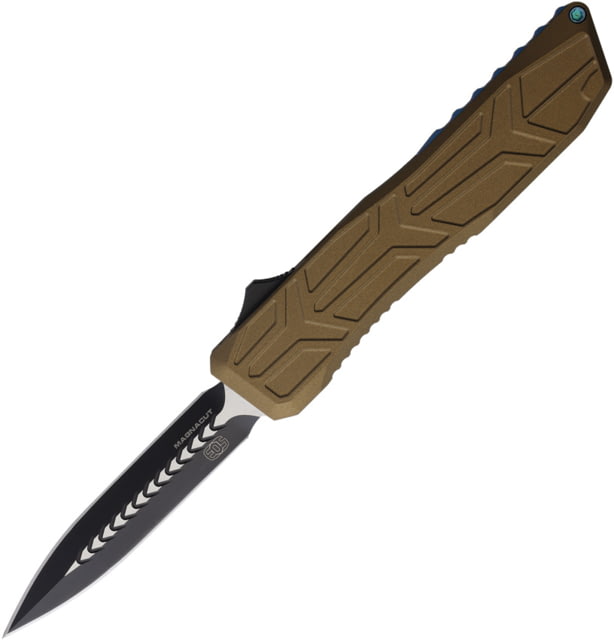 EOS Harpoon Venti OTF Automatic Folding Knife 3.75in MagnaCut Spear Point Aluminum Handle Bronze AUTO VENTI IN BRONZE DAGGER - Eos