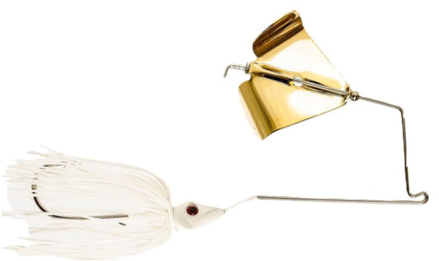 Epic Baits Buzz Bait Burner Gold Blade Ghost White 1/2 oz
