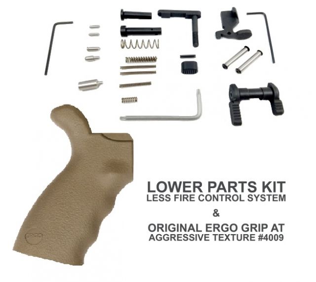 USED ERGO AR-15 Enhanced Lower Parts Kit w/o Fire Control Group w/Dark Earth Grip  EDEMO1 Condition Fair Other - Ergo