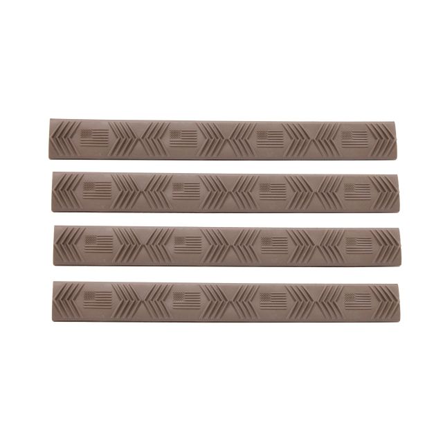 ERGO 7-Slot KeyMod Wedgelok Rail Cover 4 Pack American Flag Dark Earth - ERGO