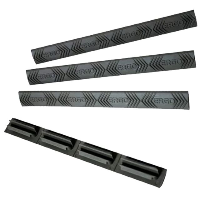 ERGO Modular Wedgelok Rail Covers 4-Pack Black Ergo Logo
