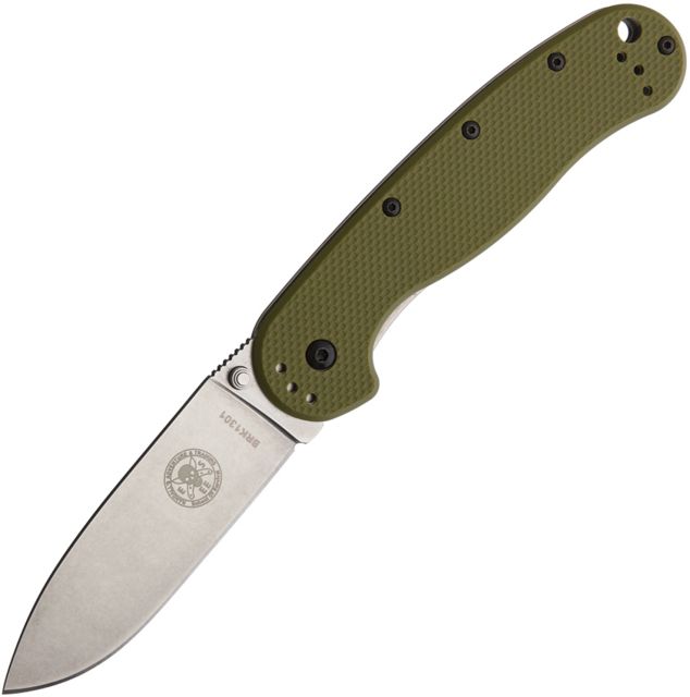 Esee Avispa Framelock Green D2 Folding Knife3.5inD2 Tool SteelStandard EdgeStonewashOD GreenGRN Handle  GREEN D2 - Esee