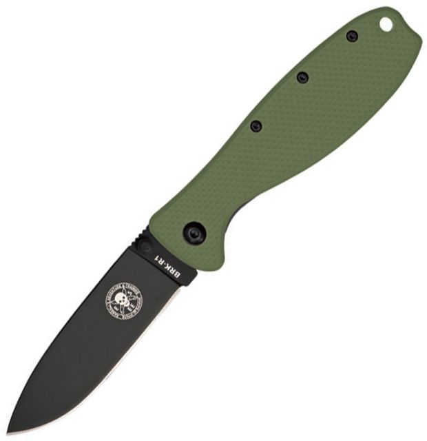 ESEE BRK Zancudo Framelock Folding Knife3inAUS-8A stainless bladeOd Green Glass/Black Filled Nylon Front Handle BRKR1ODB - Esee