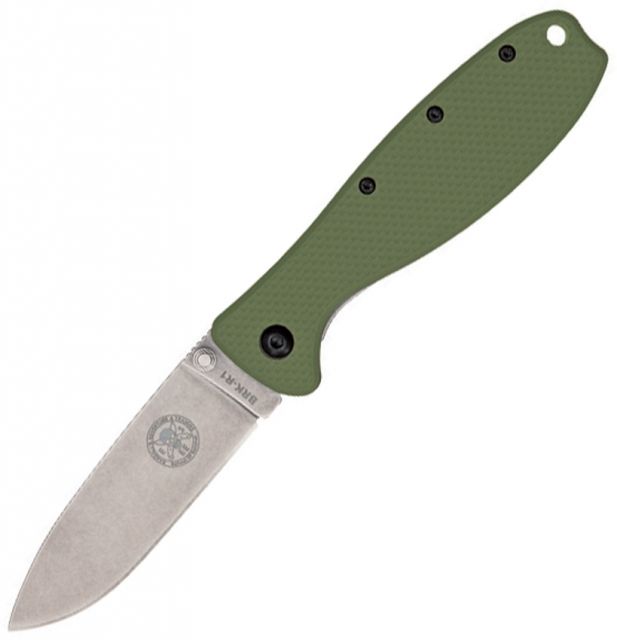ESEE BRK Zancudo Framelock Folding Knife3inAUS-8A stainless bladeOd Green/Stonewash Glass Filled Nylon Front Handle BRKR1OD - Esee