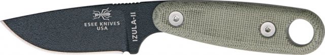 Esee Izula II Black with Kit Fixed Blade Knifecordringsfirerodwhistlehookhardwarecard ESIZ2BKIT