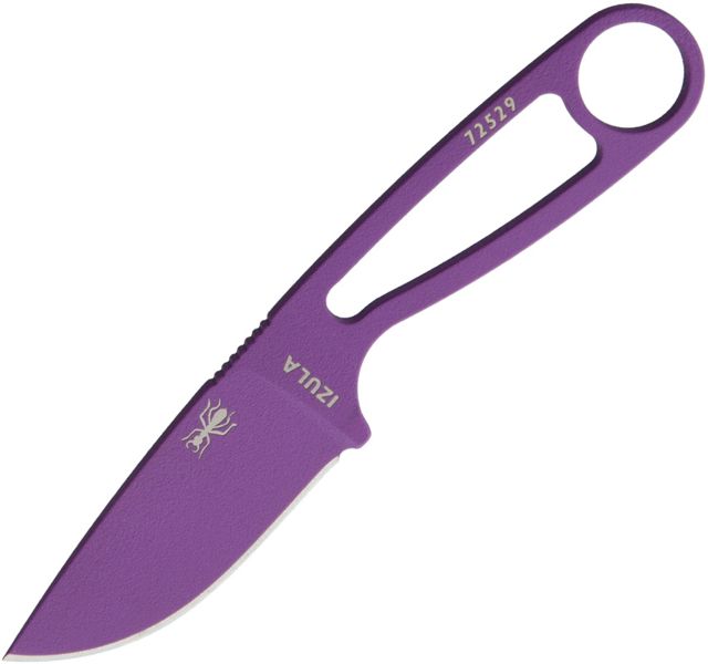 Esee Izula Neck Knife Purple Fixed Blade Knife 2.5in 1095 Carbon Steel Standard Edge Purple Handle - Esee