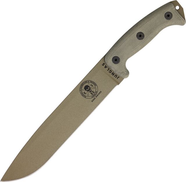 ESEE Junglas Dark Earth Knife w/ OD Green Handle ES - Esee