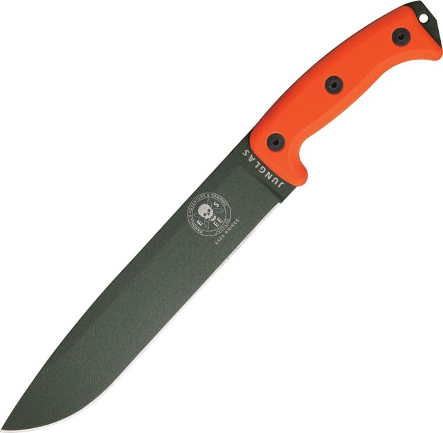 ESEE Junglas Fixed Blade Knife10.375inCarbon Steel BladeOrange G-10 Handle ES - Esee