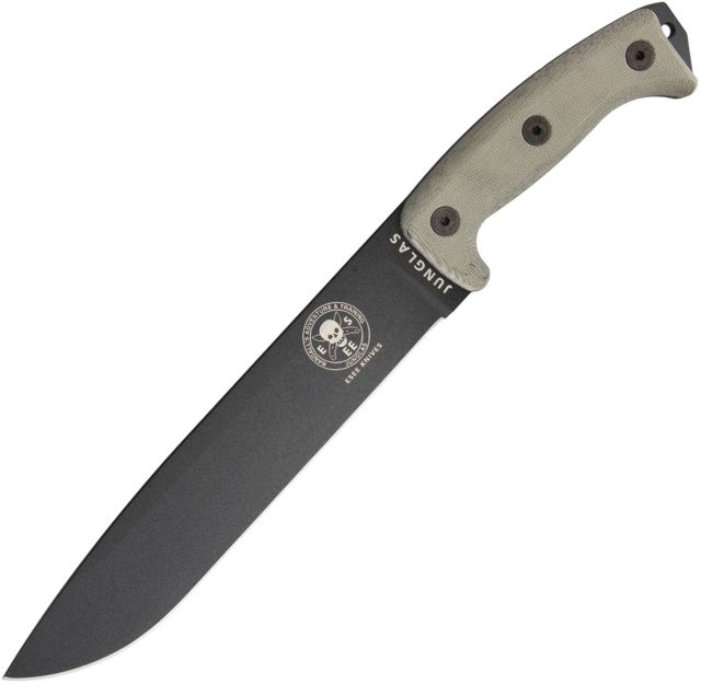 Esee Junglas Tactical Fixed Blade Knife 10.5in 1095 Carbon Steel Canvas Micarta Handle - Esee