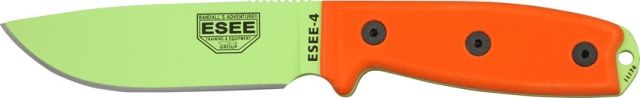 Esee Mdl 4 Plain Edge Fxd Blde Knife 4.5in Drop Point Orange G10 Hdl ES4PVG - Esee