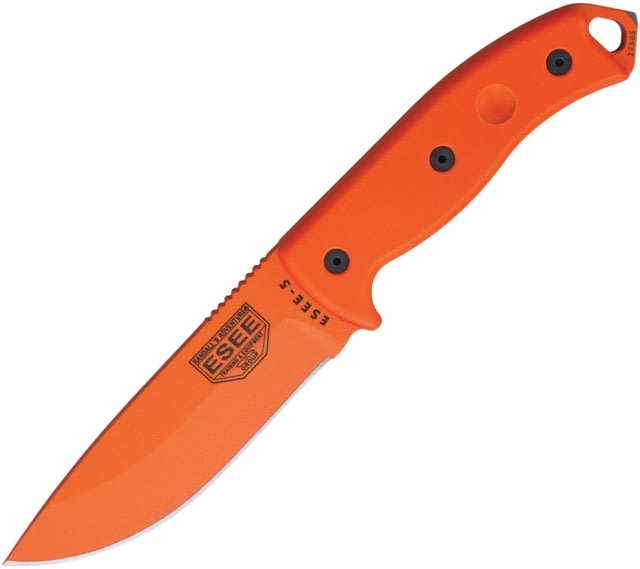 Esee Model 5 Fixed Blade Knife Sheath 5.25in Orange Powder Coat Stainless Orange G10 Handle ES - Esee