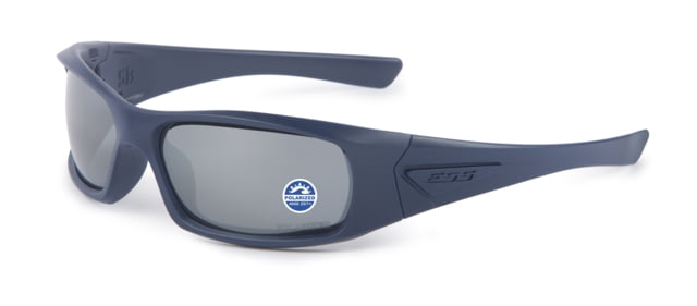 ESS 5B Tactical Sunglasses Matte Navy Frame Mirrored Gray Lens Polarized Medium Fit - ESS Eye Pro