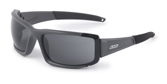 ESS CDI Max Ballistic Sunglasses Matte Dark Gray Frame Smoke Gray Lens Medium / Large Fit - Ess