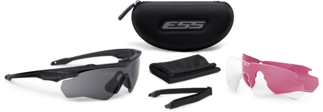 ESS Crossblade NARO Laser LPL-532 Three Lens Kit Black CrossBlade Frame NARO Smoke/Clear/Laser Lens - Ess