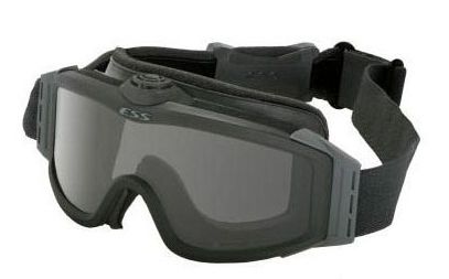 ESS Profile TurboFan Military/Tactical Goggles - Black Frame Clear & Smoke Gray Lenses - Ess