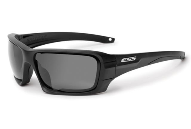 ESS Rollbar Ballistic Sunglasses Matte Black Frame Mirrored Gray Lens Polarized Medium/Large Fit - Ess