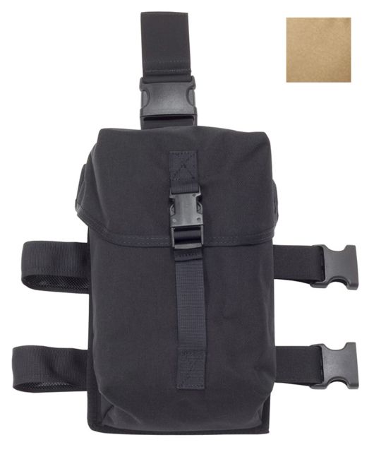 Elite Survival Systems Tactical Thigh Gas Mask Pouch Coyote Tan - Elite Survival Systems