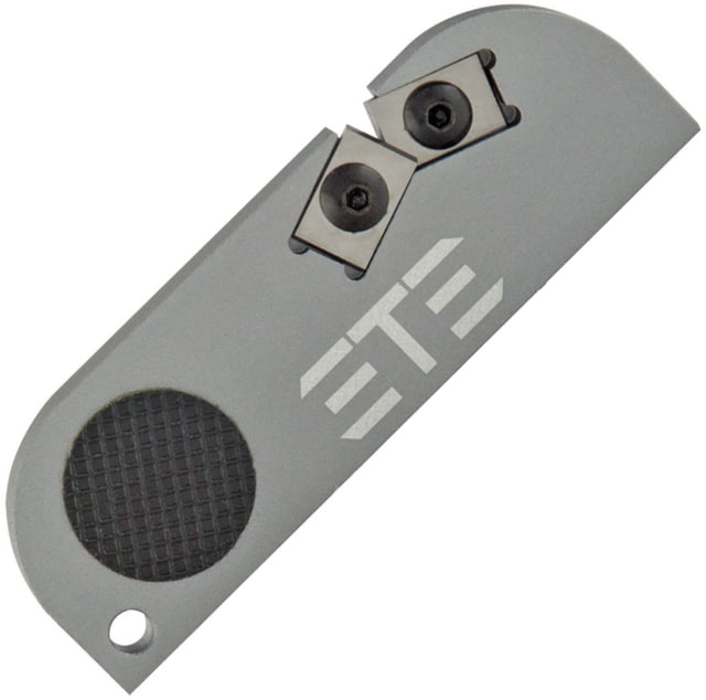 ETE Compact Combat Sharpener 3in X 1in X .3in Gray Aluminum Handle Carbide Sharpening Insert Ultra Compact Design For Pocket And Pack Storage Laser - Ete
