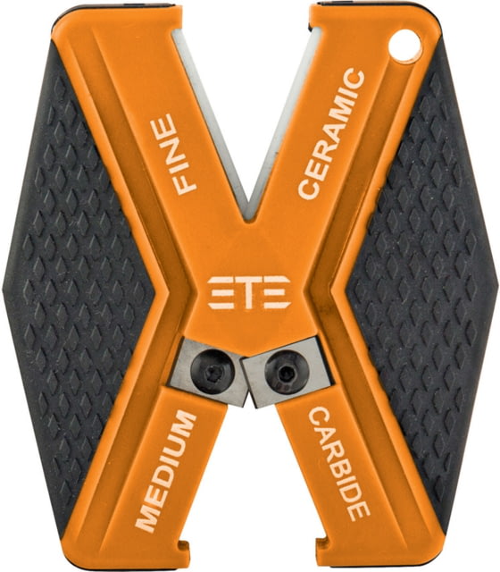 ETE Super V Ceramic/Carbide 3.3in X 2.9in X .85in ABS Handle Grit Fine L Medium Use Carbide Insert For Medium Sharpening Ceramic For Fine Edge - Ete