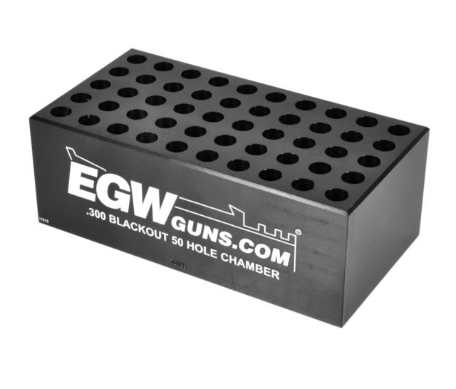 Evolution Gun Works Ammo Chamber Checker .300 Blackout 50-Hole 6.2in Aluminum Matte Black Anodized - Evolution Gun Works