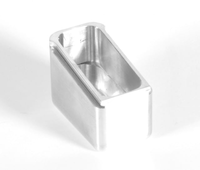 Evolution Gun Works Caspian Hi-Cap Base Pad +2 Aluminum Silver Anodized Finish - Evolution Gun Works