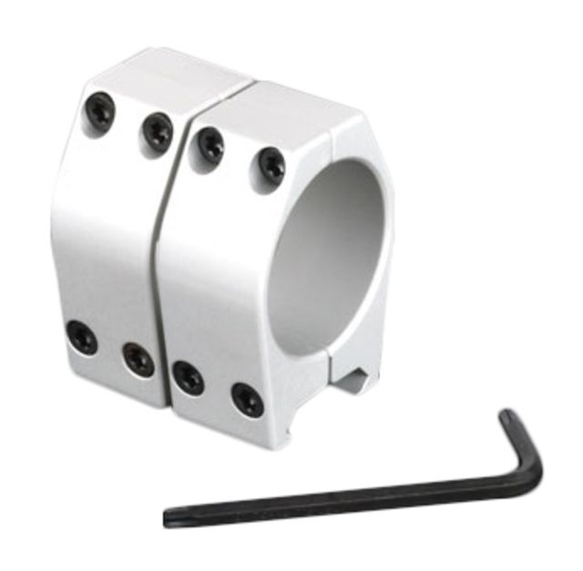 Evolution Gun Works Practical Aluminum Rings 30mm diam .840in High Silver - Evolution Gun Works