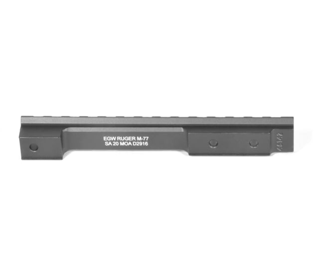 USED Evolution Gun Works Picatinny Rail Scope Mount Ruger M-77 Short Action 20 MOA 5.882in Aluminum Matte Black - Evolution Gun Works
