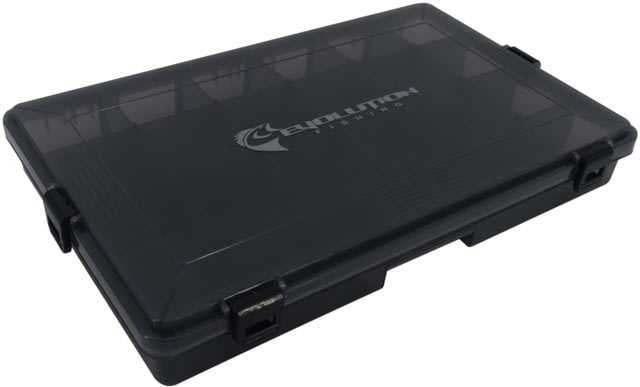 Evolution Outdoor 3700 4-Latch Waterproof Tackle Tray Black