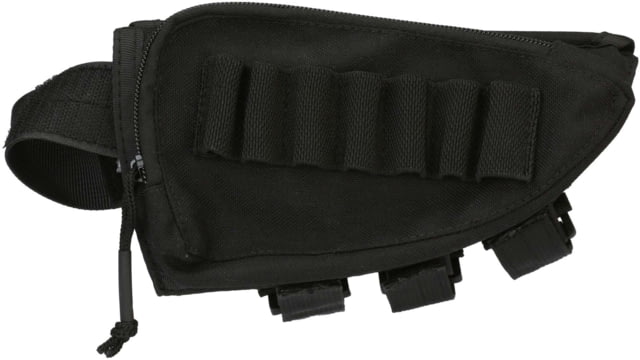 Evolution Outdoor Tactical Rifle Cheek Rest Ammo Carrier Polyester Zippered Utility Pouch Clear Pocket Black - Evolution Outdoor