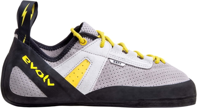 DEMO Evolv Defy Lace Climbing Shoe - Men's Fog Gray/Banana 9.5