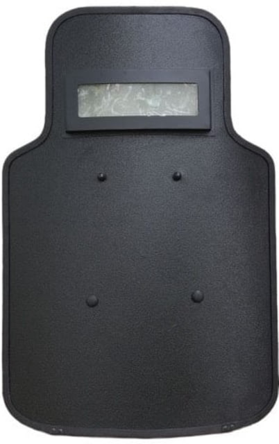 ExecDefense USA Shooters Cut Ballistic Shield III+ Black 35.5" H x 19.5" W - Execdefense Usa