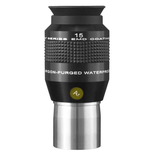Explore Scientific 15 mm 52 Degrees Series Waterproof Eyepiece Black w/ white lettering ES logo