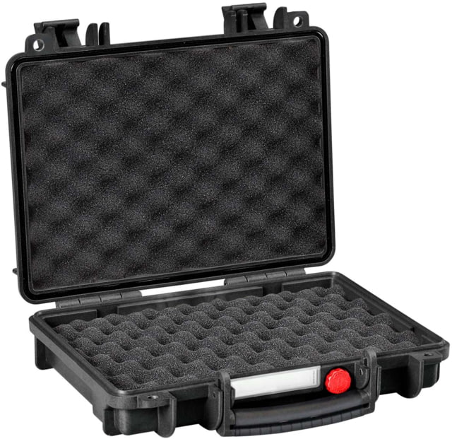 Explorer Cases TACTICAL DOUBLE PISTOL CASE - BLACK W/ PRE-CUBED FOAM 12 L X 10 W X 2 D E324F822 EXP