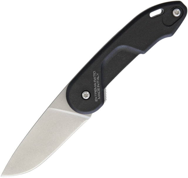 Extrema Ratio BFO R CD Linerlock Folding Knife 2.25in Stonewash Bohler N690 SS Drop Point Black Nylon Handle Pocket Clip Black - Extrema Ratio