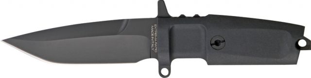 Extrema Ratio Col Moschin Compact Fixed Blade Knife 4.25in Cobalt Steel Blade Black Forprene Handle EX - Extrema Ratio