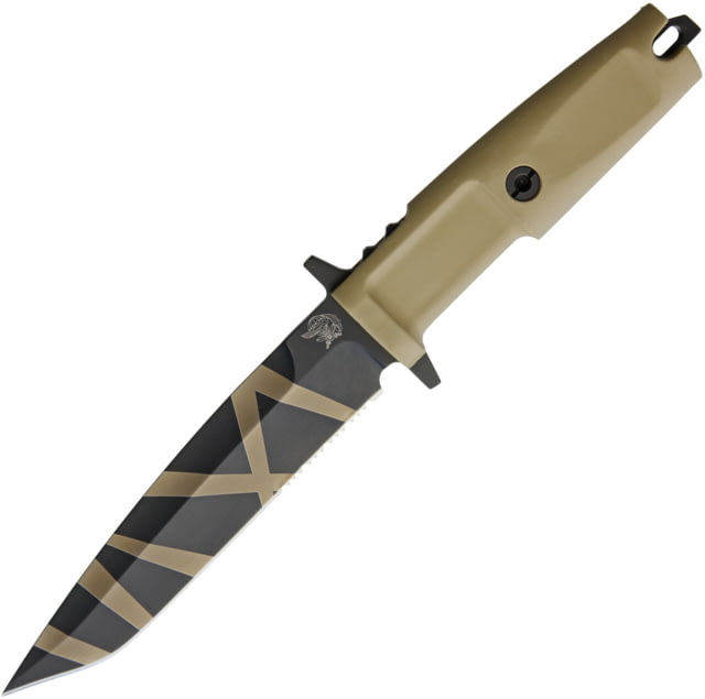 Extrema Ratio Col Moschin Desert Warfare Knife 6.25" partially serrated Bohler N690 stainless tan Desert tan Forprene handle
