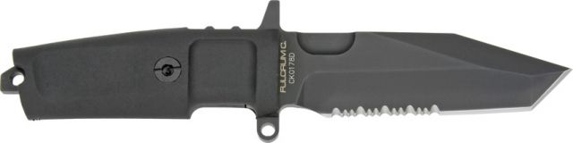 Extrema Ratio Fulcrum C Fixed Blade Knife 4.25in Serrated Tanto Black Forprene Handle EX150FCT